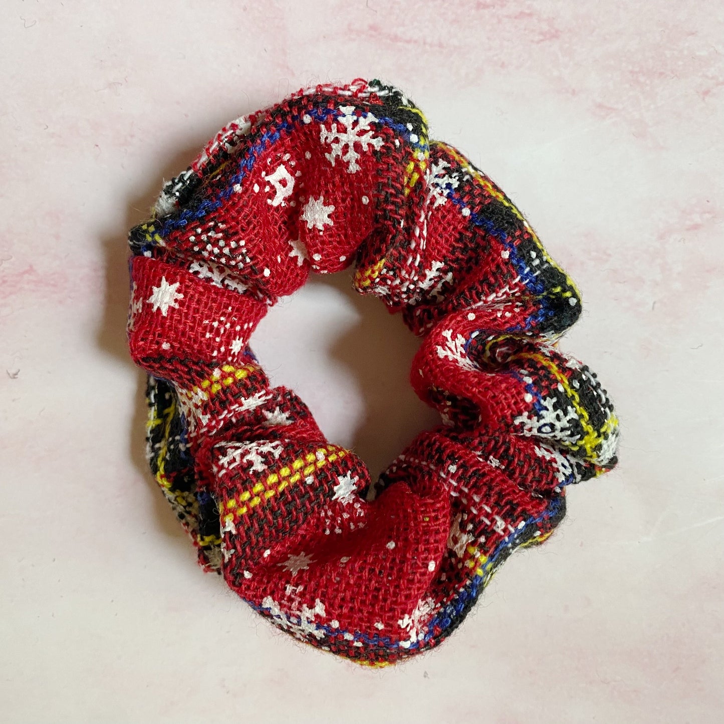 Merry Plaid Scrunch Set Of 4-4
