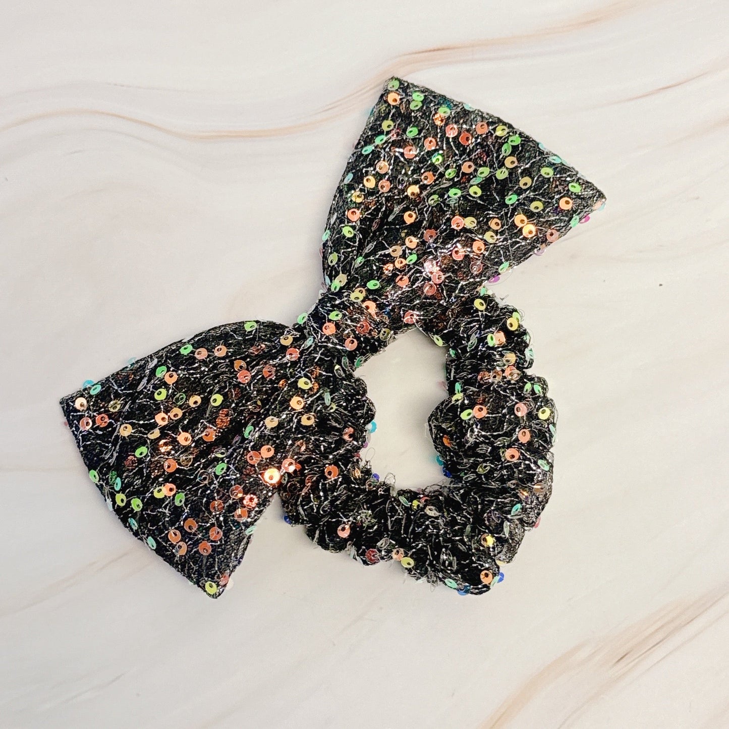 Shimmer Lover Bow Hair Scrunch-2