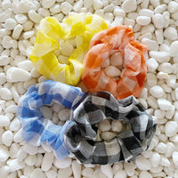 Fresh Gingham Hair Scrunchie Set Of 4-0