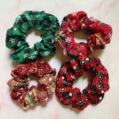 Merry Plaid Scrunch Set Of 4-2