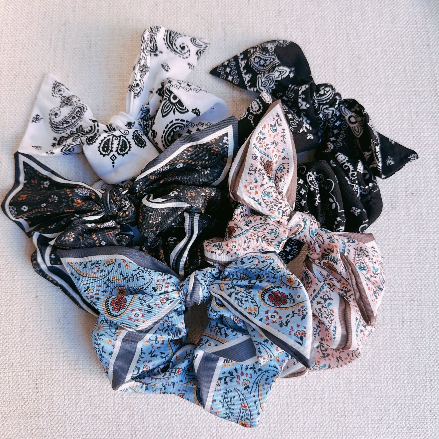 Bandana Tied Hair Scrunch-1