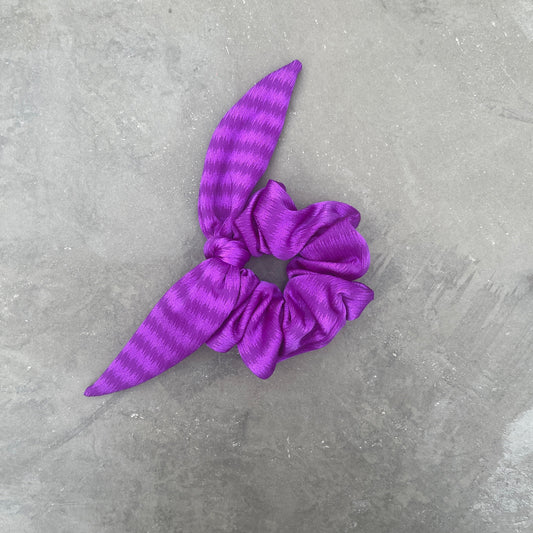Purple Striped Hair Scrunchie-0