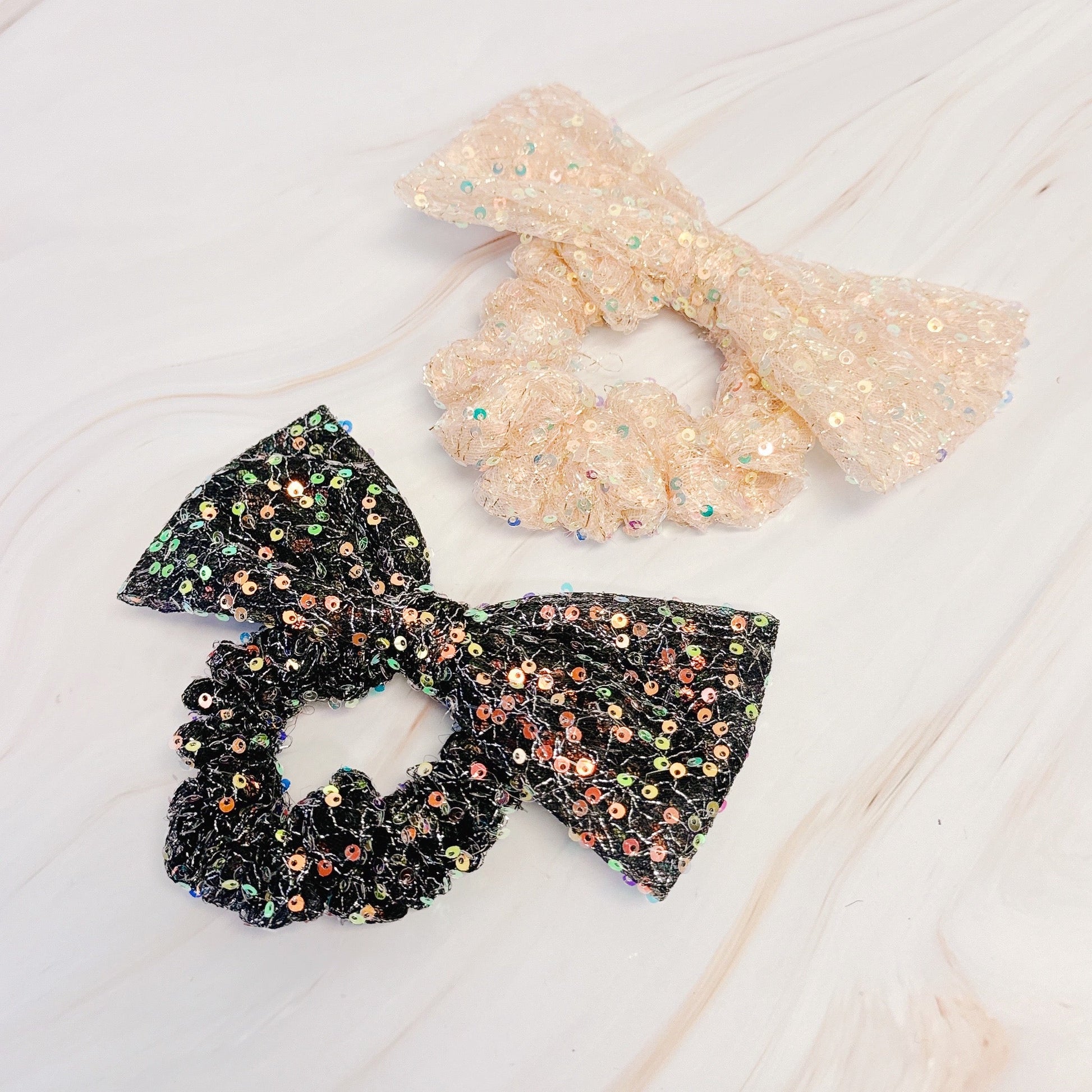 Shimmer Lover Bow Hair Scrunch-0
