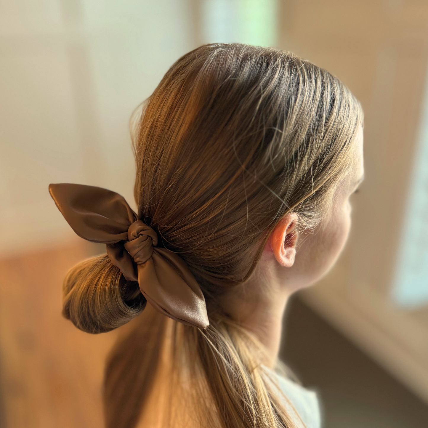 Leather Tie Hair Scrunch-4