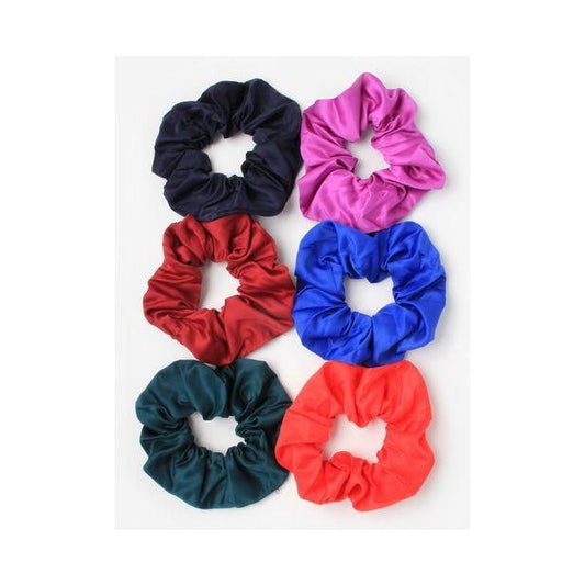 Satin Scrunchies School Assorted Colours-0